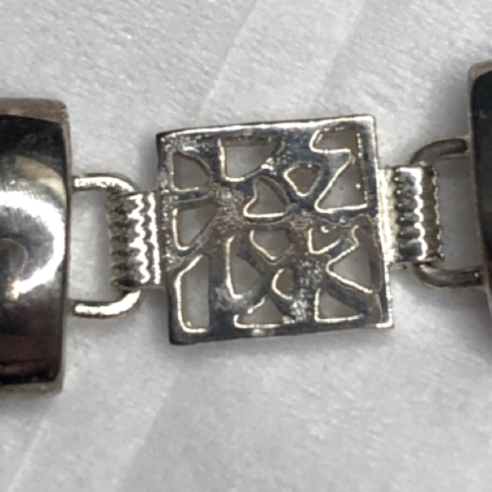 Black Jade and 925 Sterling Silver Bracelet, Asian Characters, Chinese - Picture 15 of 15